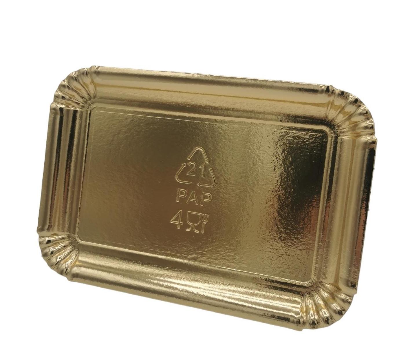 vassoio top dorato Vassoi dorati per pasticceria - immagine 1